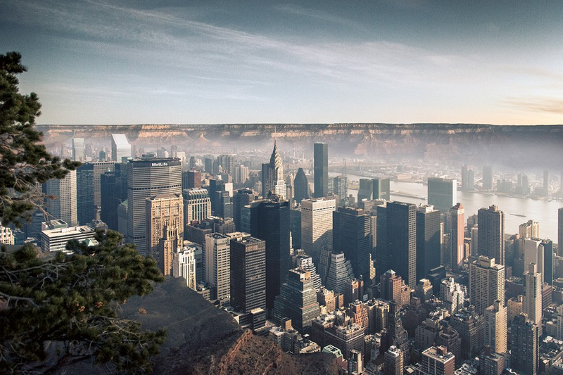Illustration for article titled What would NYC look like in the Grand Canyon, or Death Valley?